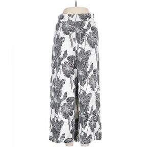 Tahari linen floral wide leg mid rise waist Pull On Hippie Dainty 90’s Size Xl